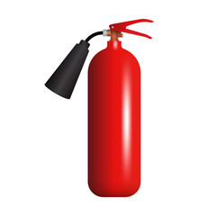 Fire extinguisher isolated on white background. Vector illustration.