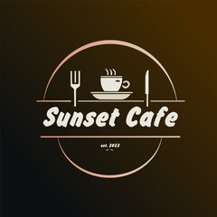 Modern logo for a cafe