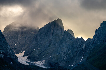 sunrise in the mountains