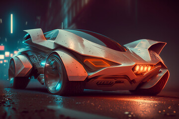 Fototapeta na wymiar Car of the future, concept car, generative ai