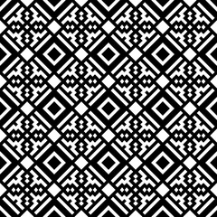 Fototapeta premium Ethnic ornament. Tribal wallpaper. Embroidery background. Ethnical folk image. Tribe motif. Ancient mosaic. Digital paper, web design, textile print, backdrop. Seamless vector art work illustration.