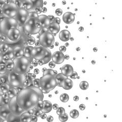 A scattering of pearls with a shadow. Beauty and fashion, style and design. eps 10