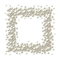 Obraz premium Vector illustration for your design. Luxurious beautiful background with silwer spheres. Natural pearls with highlights. eps 10