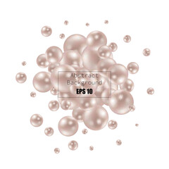 Nature, colorful, multicolored sea pearl background with small and big pearls isolated on transparent background. eps 10