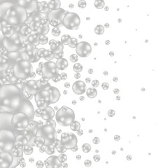 Pearl. Falling Gems Abstract Background. Shiny Design. Vector illustration. Collection. Luxury Beautiful Shining Jewellery Background with Pearls. eps 10