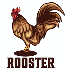 Premium Rooster logo mascot vector illustration