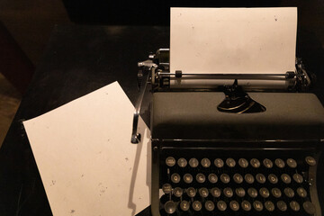 Old Typewriter with Paper