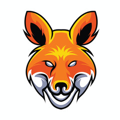 Simple fox head logo mascot
