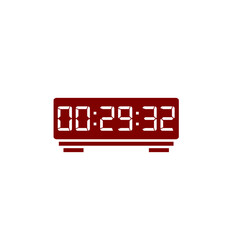 Digital clock number set. Electronic figures. Vector illustration.