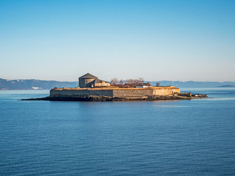 View of Munkholmen Island near Trondheim, Norway