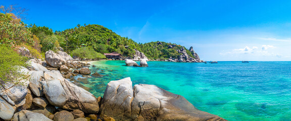 Freedom beach at Koh Tao island,