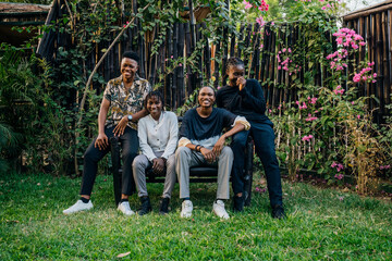 Queer masculine women in the garden