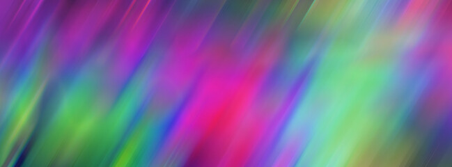 Bright gradient background aurora borealis in multi-colored spots. Banner, lilac, blue, orange and green colors . Blurred abstract lines