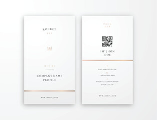 Vertical Business Card Editable Template	
