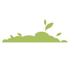 Green bush with leaves illustration. Bush clipart. Bush for landscape. Flat bush. 