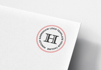 Logo Mockup Embossed Debossed Paper Textrure Template Effect