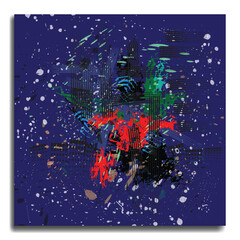 Colorful abstract drawing illustration design