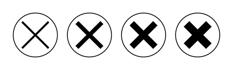 Close icon vector for web and mobile app. Delete sign and symbol. cross sign