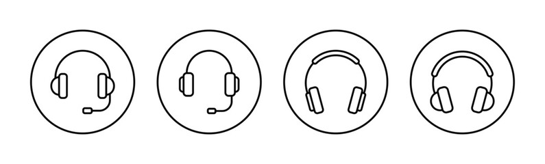 Fototapeta na wymiar Headphone icon vector for web and mobile app. headphone sign and symbol