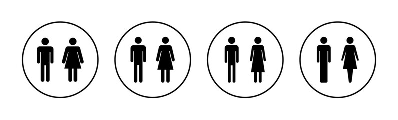 Man and woman icon vector for web and mobile app. male and female sign and symbol. Girls and boys