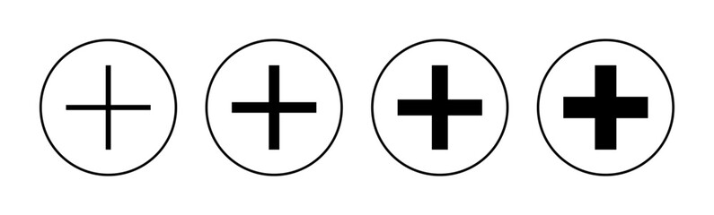 Obraz premium Plus Icon vector for web and mobile app. Add plus sign and symbol