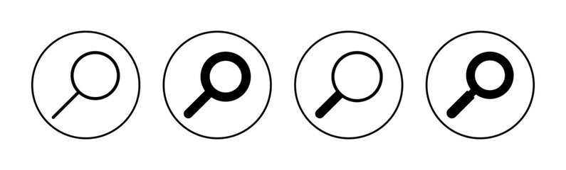 Search icon vector for web and mobile app. search magnifying glass sign and symbol