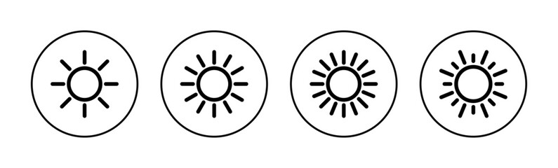 Sun icon vector for web and mobile app. Brightness sign and symbol.