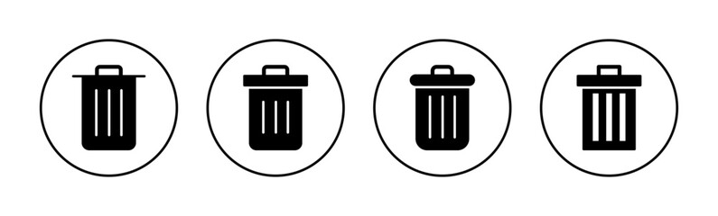 Trash icon vector for web and mobile app. trash can icon. delete sign and symbol.
