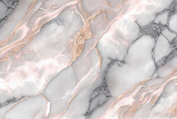 White marble with with gold and rose quartz surface abstract background. Decorative acrylic paint pouring rock marble texture. Horizontal natural gold and pink abstract pattern. - obrazy, fototapety, plakaty