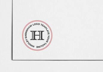 Logo Mockup Embossed Debossed Paper Textrure Template Effect