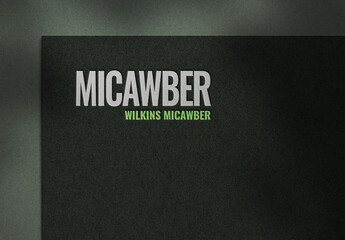 Logo Mockup Embossed Debossed Paper Textrure Template Effect