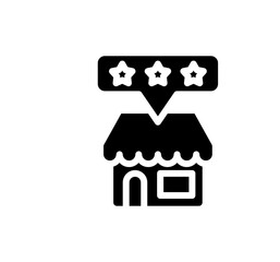 icon rating starts chat balloon, online store, Ecommerce. editable file. vector illustration