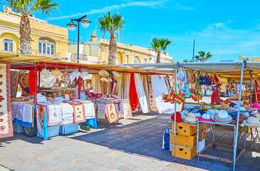 The tourist market, Marsaxlokk, Malta