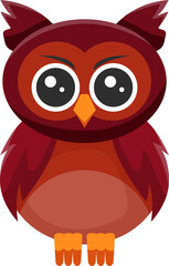 Halloween element illustration with owl.