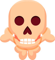 Halloween element illustration with skull shape.
