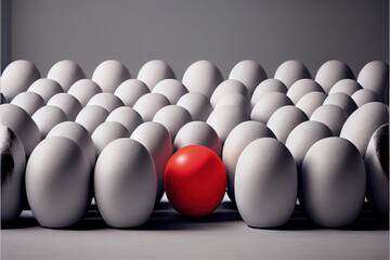 Bold Minimalism: Minimalistic Business Concept Illustration. Standing Out, Thinking Differently. Being Bold, Being Unique, Individuality, Being Yourself