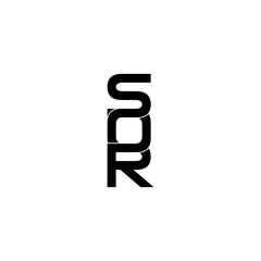 sor initial letter monogram logo design