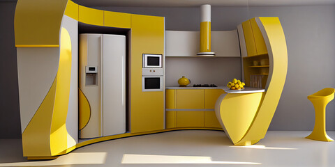 Beautiful modern kitchen design.
