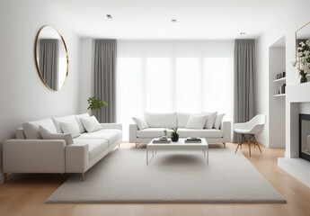 Obraz na płótnie Canvas Chic and Plush: An Elegant and Comfortable Living Room Design