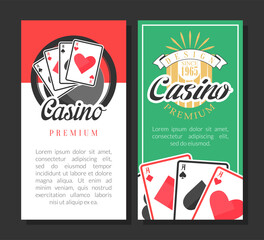 Casino Flyer or Vertical Poster Design as Tournament Invitation Vector Template