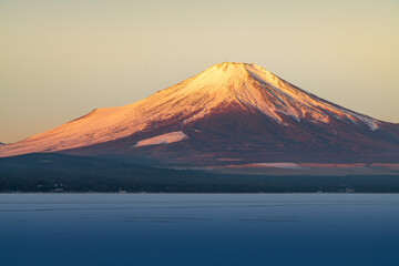 Fototapeta premium Japan, Snow, Mt.Fuji, Winter, Lake