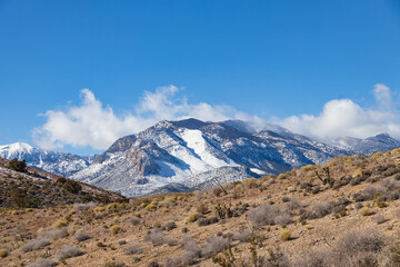 Snow covered mountains at Spring Mountain National Recreation Area, Nevada