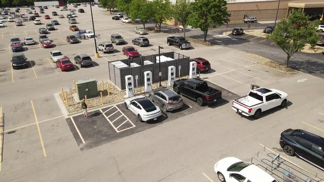Electric Vehicle Fast Charging Station, alternative to gas. Knoxville Tennessee, USA