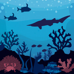 Fish Marine Animals Coral Reef Underwater Sea Ocean Illustration
