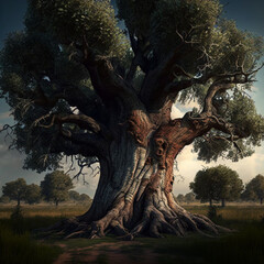 Old oak tree - Generative Ai