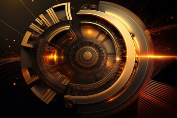 Abstrakter Cyper Technologie Background und Wallpaper.
