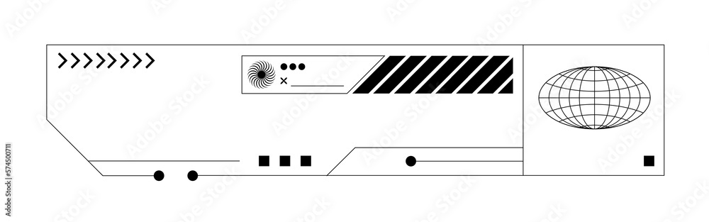 Poster modern technology screen interface element