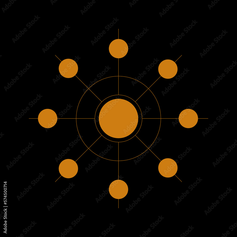 Poster round symbol isolated for design element