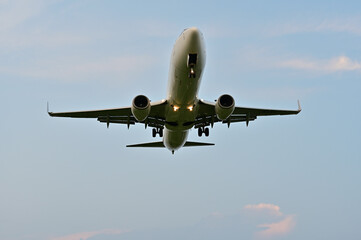 Landing at Itami Airport in the evening