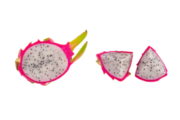 Dragon fruit isolated on transparent background